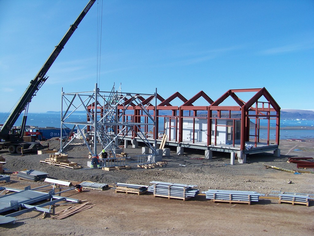 Detailing and Erection of a Steel Building in the Remote Arctic with Materials Sourced from the US and Europe