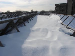 Snow on roof structure