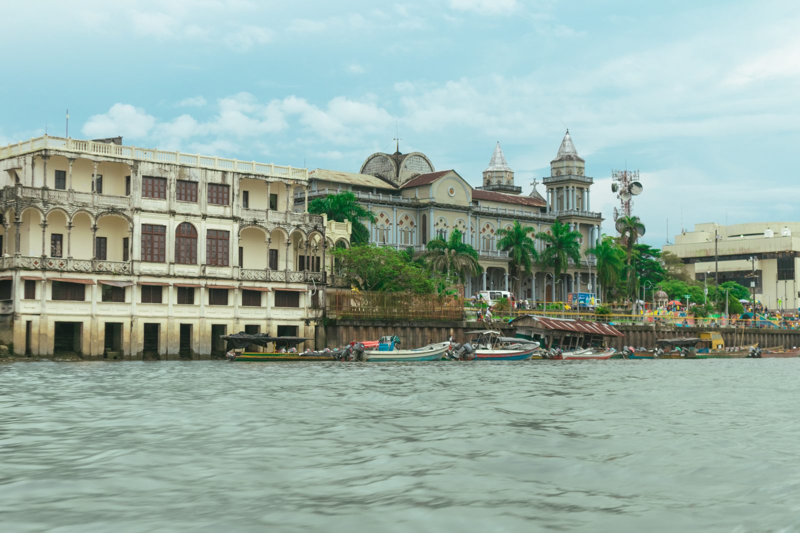 View of the city of Quibido in Colombia, as seen from the water